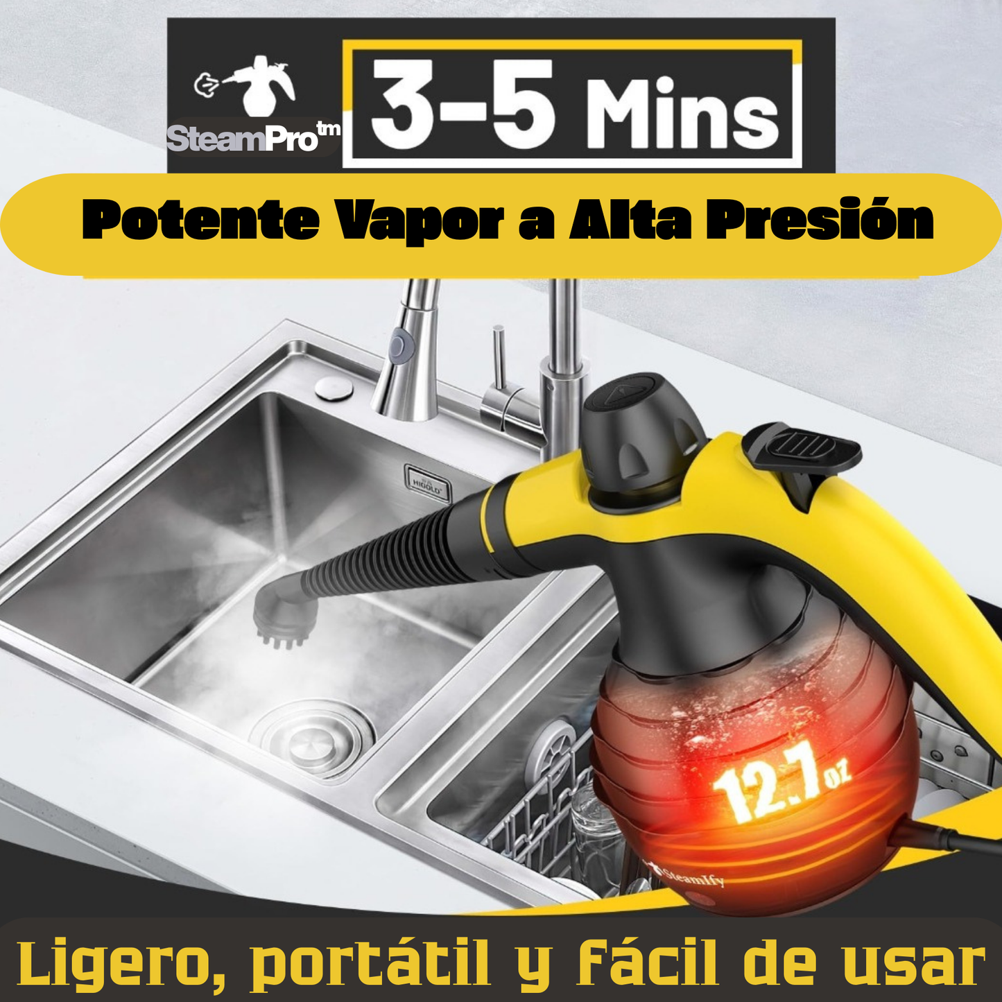 SteamPro™  - LIMPIADOR DE VAPOR PORTATIL