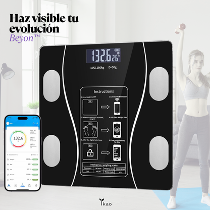 Beyon™- Smart Pro Balanza Bascula Digital Bluetooth