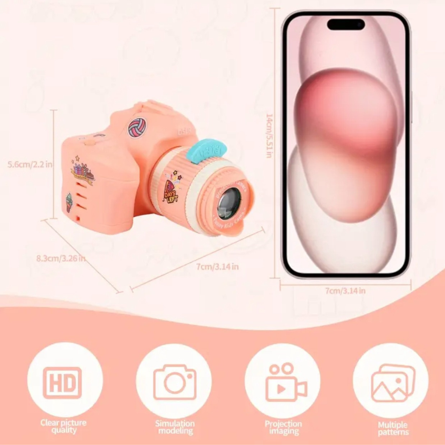 PixiCam™ - Mini Proyector en forma de cámara