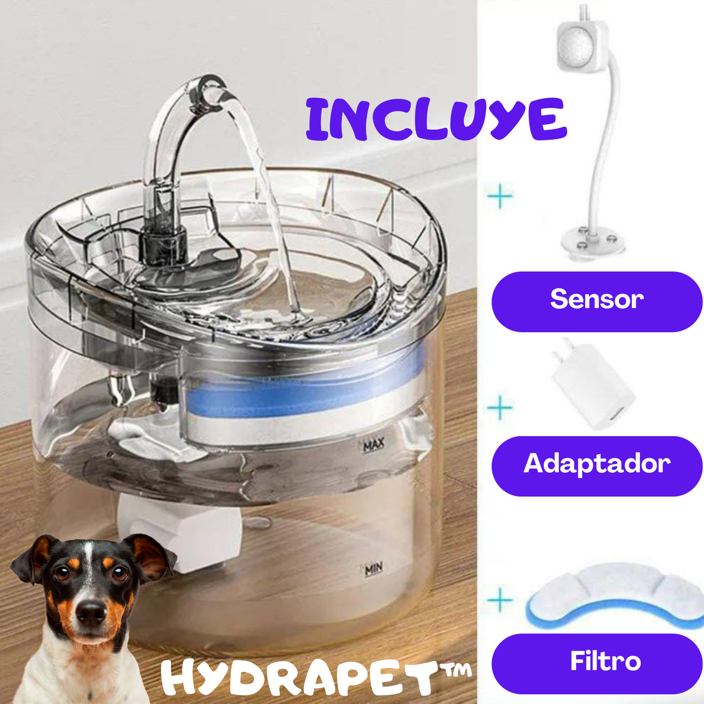 HydraPet™ - Fuente de agua automatica para mascotas